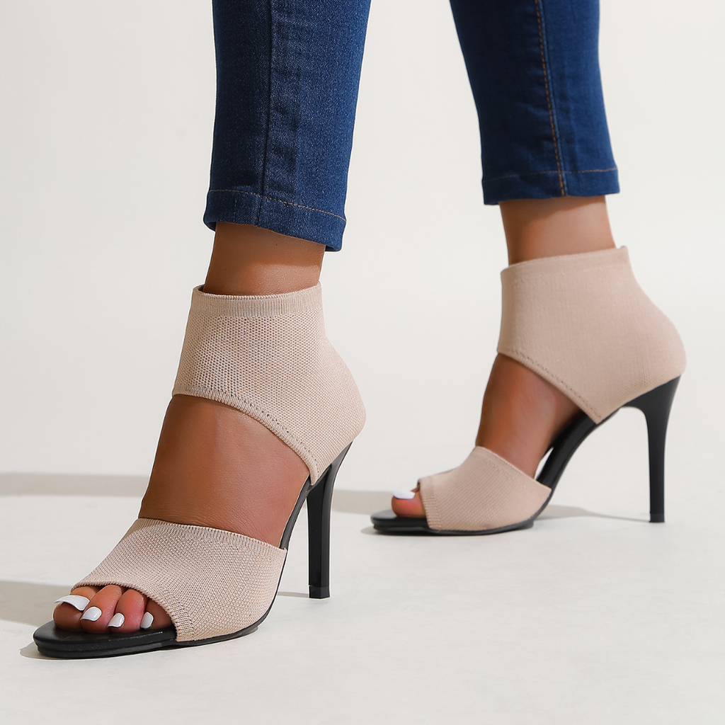 Savannah – Stretch Knit High Heel Sandals